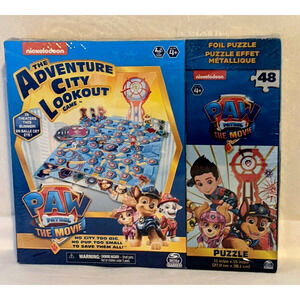 PAW Patrol The Movie The Adventure City Lookout Game Plus 48 PC Foil Puzzle